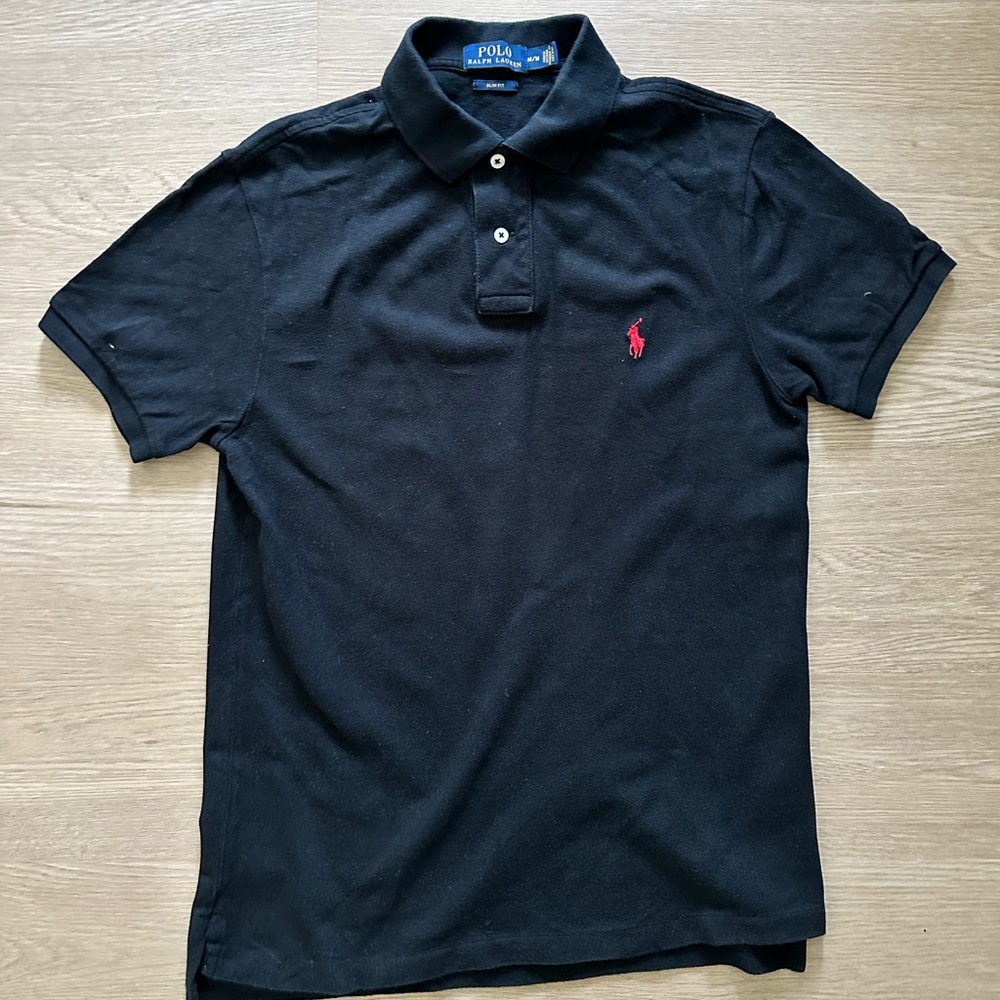 Ralph Lauren Men's Slim-Fit Polo T-Shirt Black